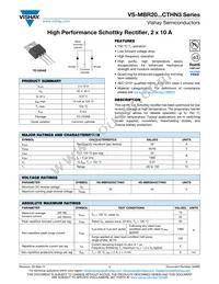 VS-MBR2045CT-N3 Datasheet Cover