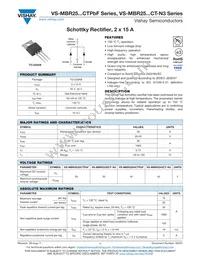 VS-MBR2545CT-N3 Datasheet Cover