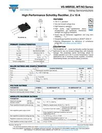 VS-MBR3035WTPBF Datasheet Cover