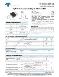 VS-MBR3045CT-M3 Datasheet Cover