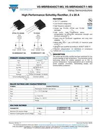 VS-MBR4045CT-1-M3 Datasheet Cover