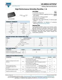 VS-MBRA140TRPBF Datasheet Cover