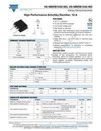 VS-MBRB1045TRL-M3 Datasheet Cover