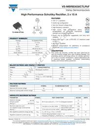 VS-MBRB3030CTLPBF Datasheet Cover