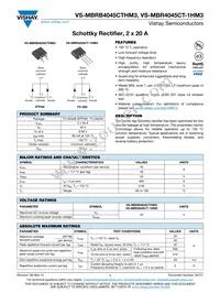 VS-MBRB4045CTRHM3 Datasheet Cover