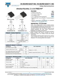 VS-MURB1620CTR-M3 Datasheet Cover