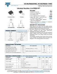 VS-MURB820TRRHM3 Datasheet Cover