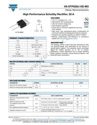VS-STPS20L15D-M3 Datasheet Cover