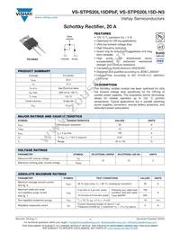 VS-STPS20L15D-N3 Datasheet Cover