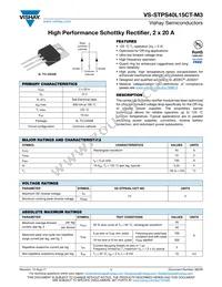 VS-STPS40L15CT-M3 Datasheet Cover
