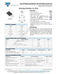 VS-STPS40L40CWPBF Datasheet Cover