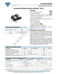 VS-UFB130FA40 Datasheet Cover