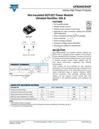 VS-UFB200CB40P Datasheet Cover