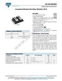 VS-UFL80FA60 Datasheet Cover