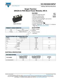 VS-VSKS500/08PBF Datasheet Cover