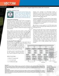 VSC7398XYU Datasheet Page 2