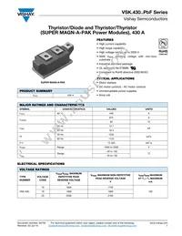 VSKT430-20 Datasheet Cover