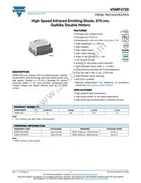 VSMF4720-GS08 Datasheet Cover