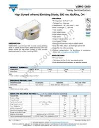 VSMG10850 Datasheet Cover