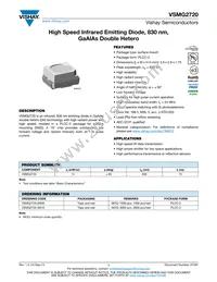 VSMG2720-GS08 Datasheet Cover