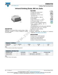 VSMS3700-GS18 Datasheet Cover