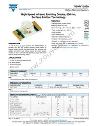 VSMY12850 Datasheet Cover