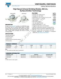 VSMY2943RG Datasheet Cover