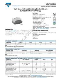 VSMY385010-GS18 Datasheet Cover