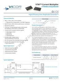 VTM48ET320M009A00 Datasheet Cover