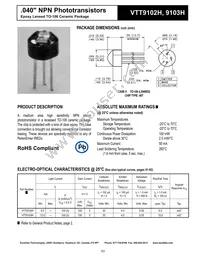 VTT9103H Datasheet Cover