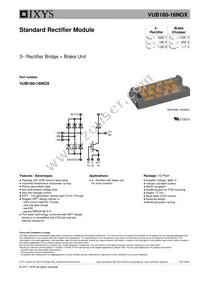 VUB160-16NOXT Datasheet Cover