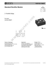 VUO125-18NO7 Datasheet Cover