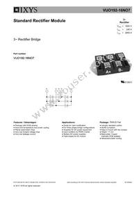 VUO192-16NO7 Datasheet Cover