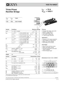 VUO70-16NO7 Datasheet Cover