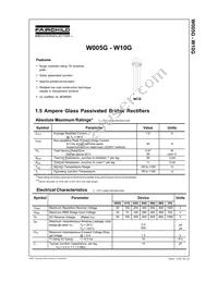 W04G Datasheet Cover