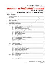 W19B320ATT7H Datasheet Cover