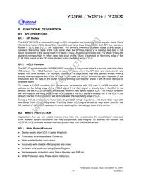 W25P80VSSIG T&R Datasheet Page 9