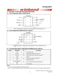 W25Q128FVEIP Datasheet Page 7