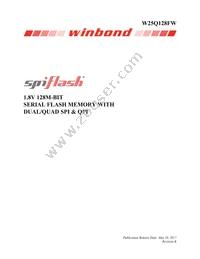 W25Q128FWFIG Datasheet Cover