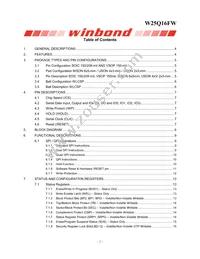 W25Q16FWSVIQ TR Datasheet Page 2