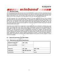 W25Q16FWSVIQ TR Datasheet Page 22