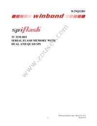 W25Q32BVZPIG Datasheet Cover