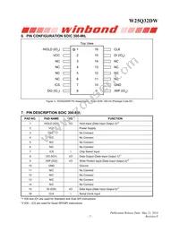 W25Q32DWSSIG TR Datasheet Page 7