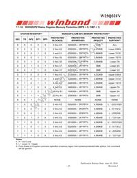 W25Q32FVTBIG Datasheet Page 23