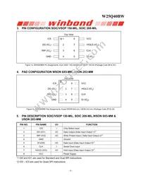 W25Q40BWUXIE TR Datasheet Page 6