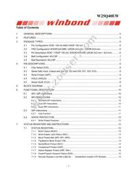 W25Q40EWSSIG Datasheet Page 2