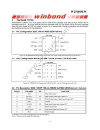 W25Q40EWSSIG Datasheet Page 6