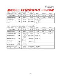 W25Q64FVTCIP Datasheet Page 22