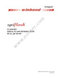 W25Q64JVSTIQ TR Datasheet Cover