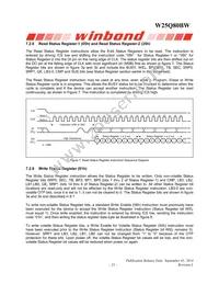 W25Q80BWBYIG TR Datasheet Page 23